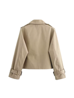 R&B | Damen Wasserdichter Trenchcoat Mit Gürtel Manschetten und Reverskragen