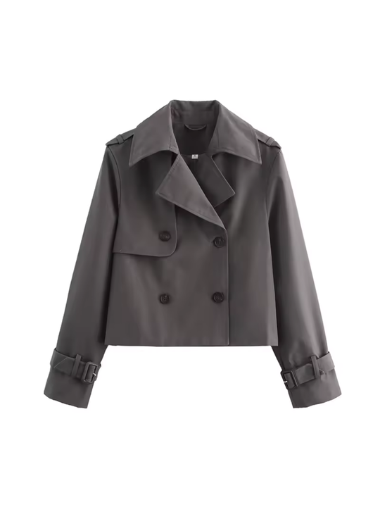 R&B | Damen Wasserdichter Trenchcoat Mit Gürtel Manschetten und Reverskragen
