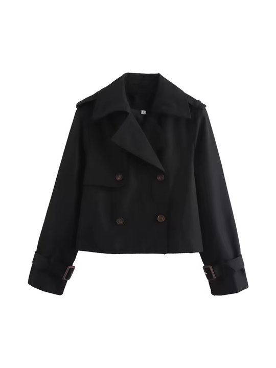 R&B | Damen Wasserdichter Trenchcoat Mit Gürtel Manschetten und Reverskragen