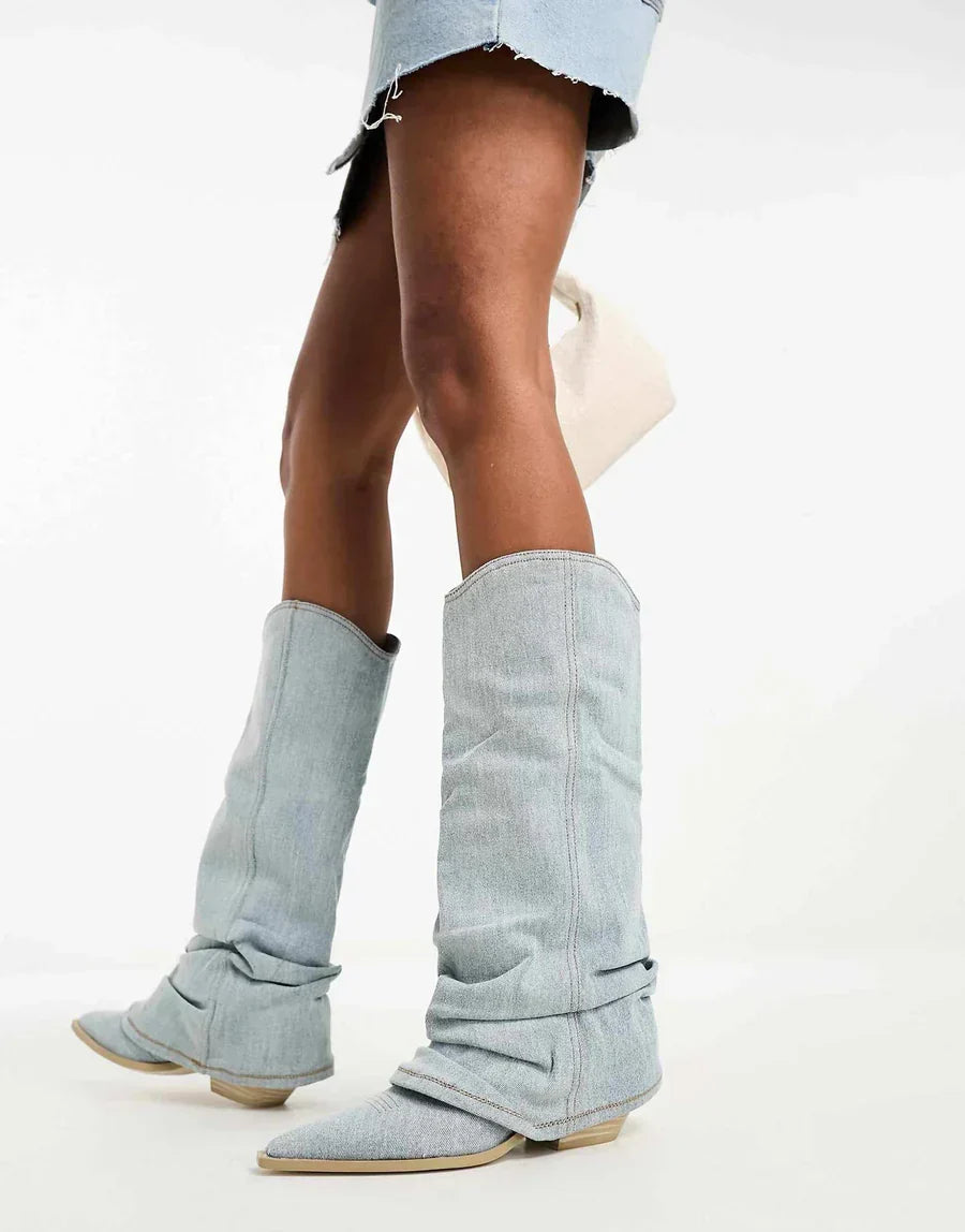 R&B | Denim-Fashion-Stiefel für Damen