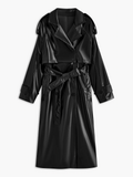 R&B | Kunstleder Lange Jacke