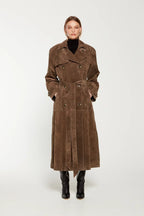 R&B | Eleganter Wildleder Trench Coat