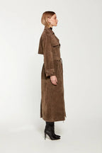 R&B | Eleganter Wildleder Trench Coat