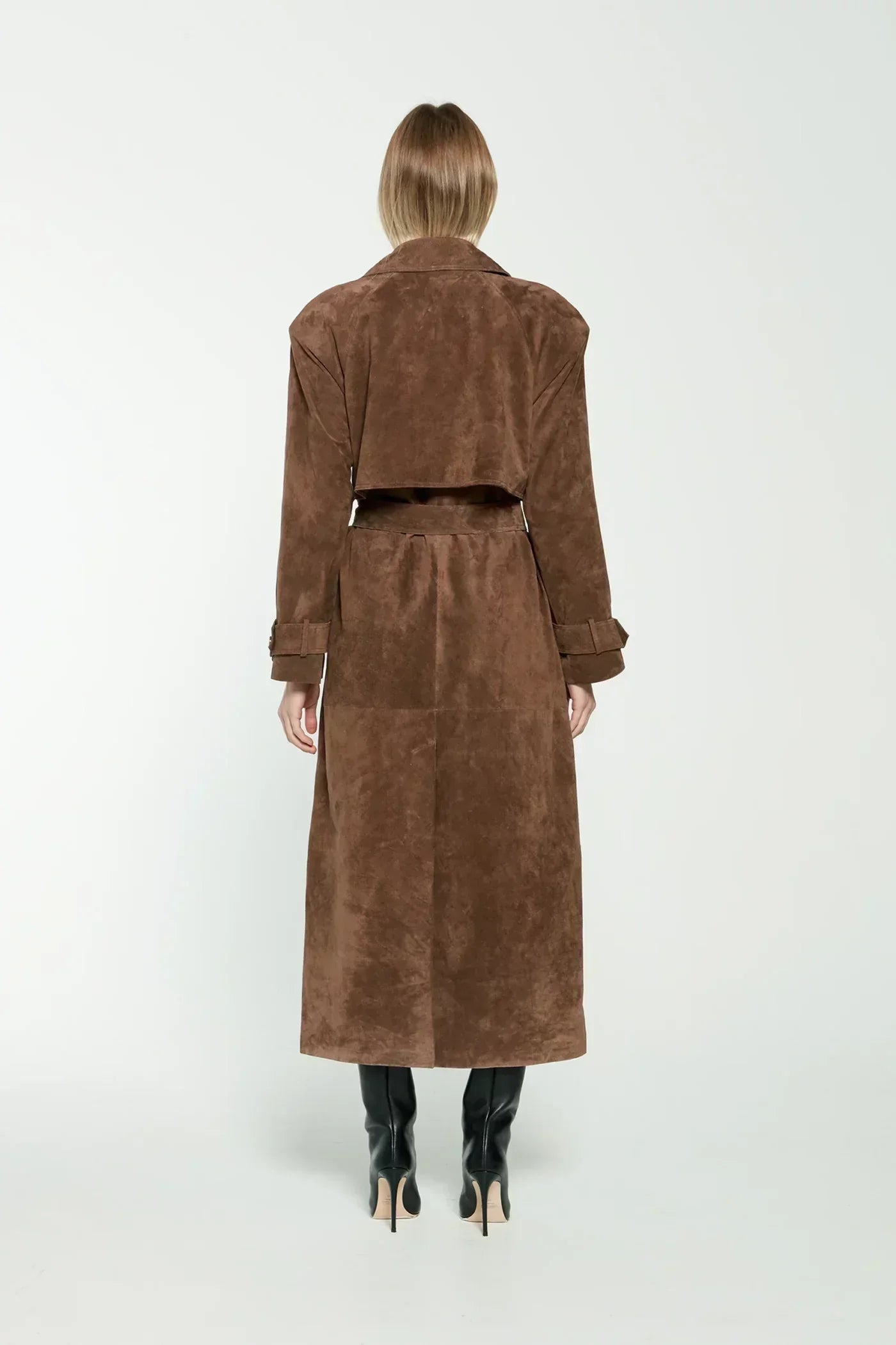 R&B | Eleganter Wildleder Trench Coat