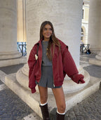 R&B | Oversized Bomberjacke Stilvoll und Wärmeresistent Perfekt für Herbst und Winter