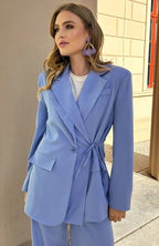 R&B | Blazer mit Wickel-detail Lockere Passform Modern und Strukturierter Schnitt
