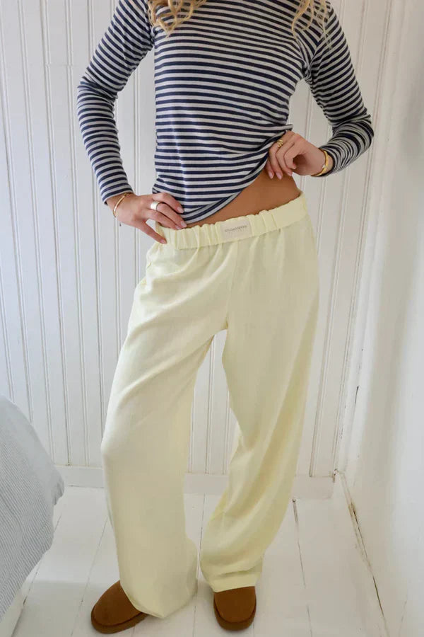 Heidi-Mode | Loose fit Gestreift Elastisch Taille Hose