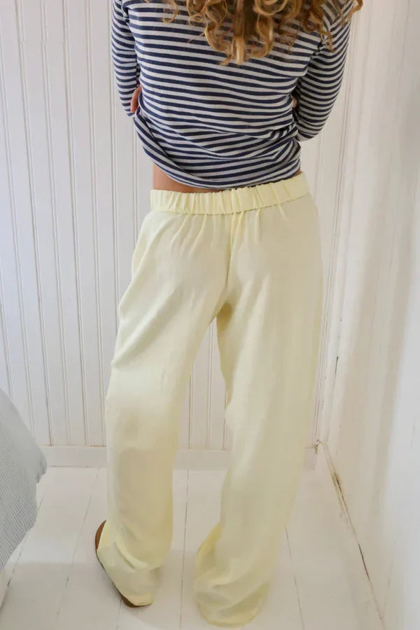 R&B | Loose fit Gestreift Elastisch Taille Hose