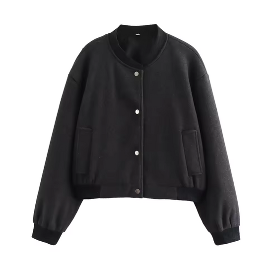 R&B | Rundhals Langarmjacke Kurz