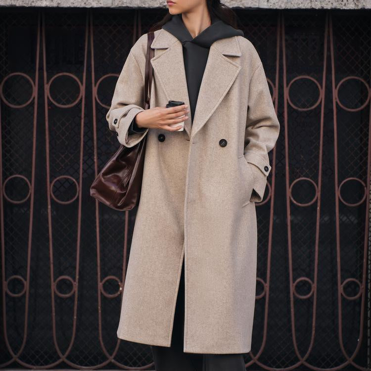 R&B | Trenchcoat - Wollmischung - Oversized Fit - Doppelt gefertigt - Klassisches Design
