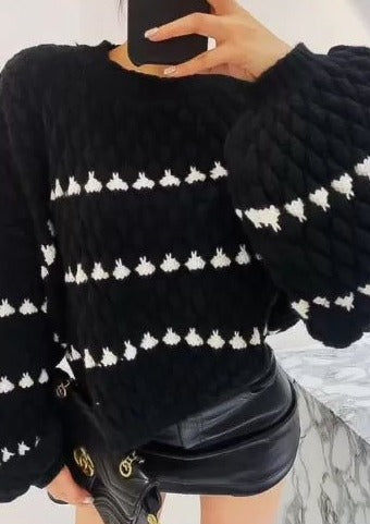 R&B | Strickpullover mit Muster Weich und Stilvoll Perfekt für Den Alltag