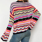 R&B | Gestreifter Strickpullover Mit Feinem Design