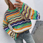 R&B | Gestreifter Strickpullover Mit Feinem Design