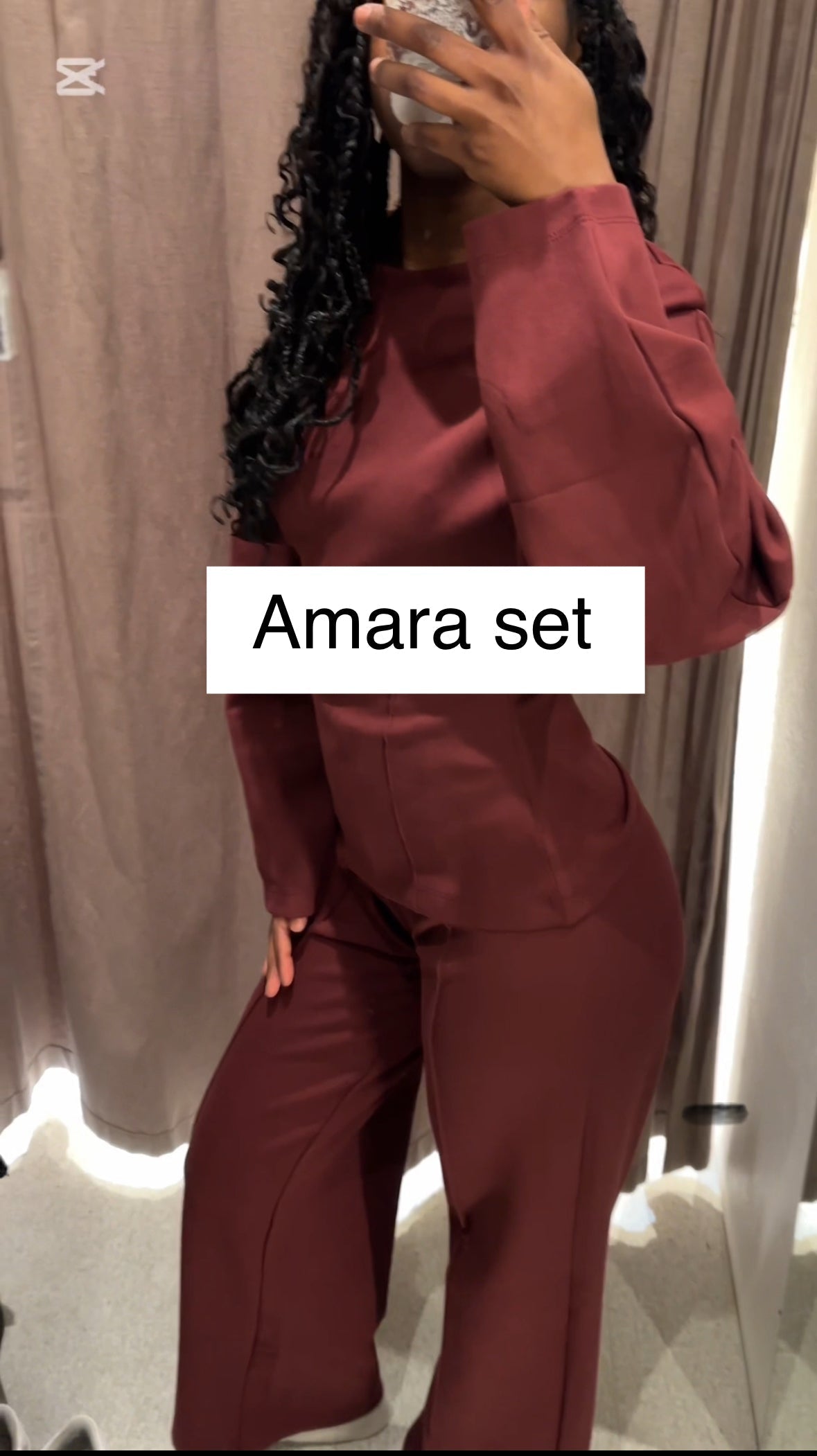 R&B | Bequemes Damen Pullover Satz mit Weiten Hosen