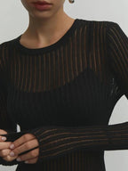 Elegantes gestreiftes durchsichtiges Top