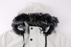 R&B | Herrenjacke mit Abnehmbarer, Pelzgefütterter Kapuze