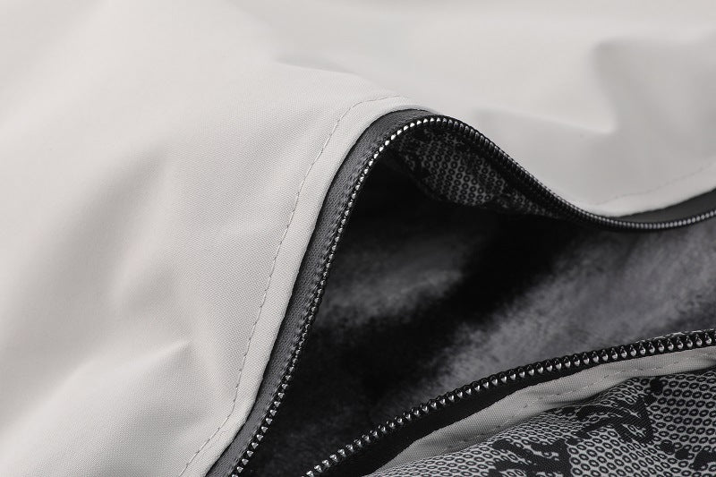 R&B | Herrenjacke mit Abnehmbarer, Pelzgefütterter Kapuze