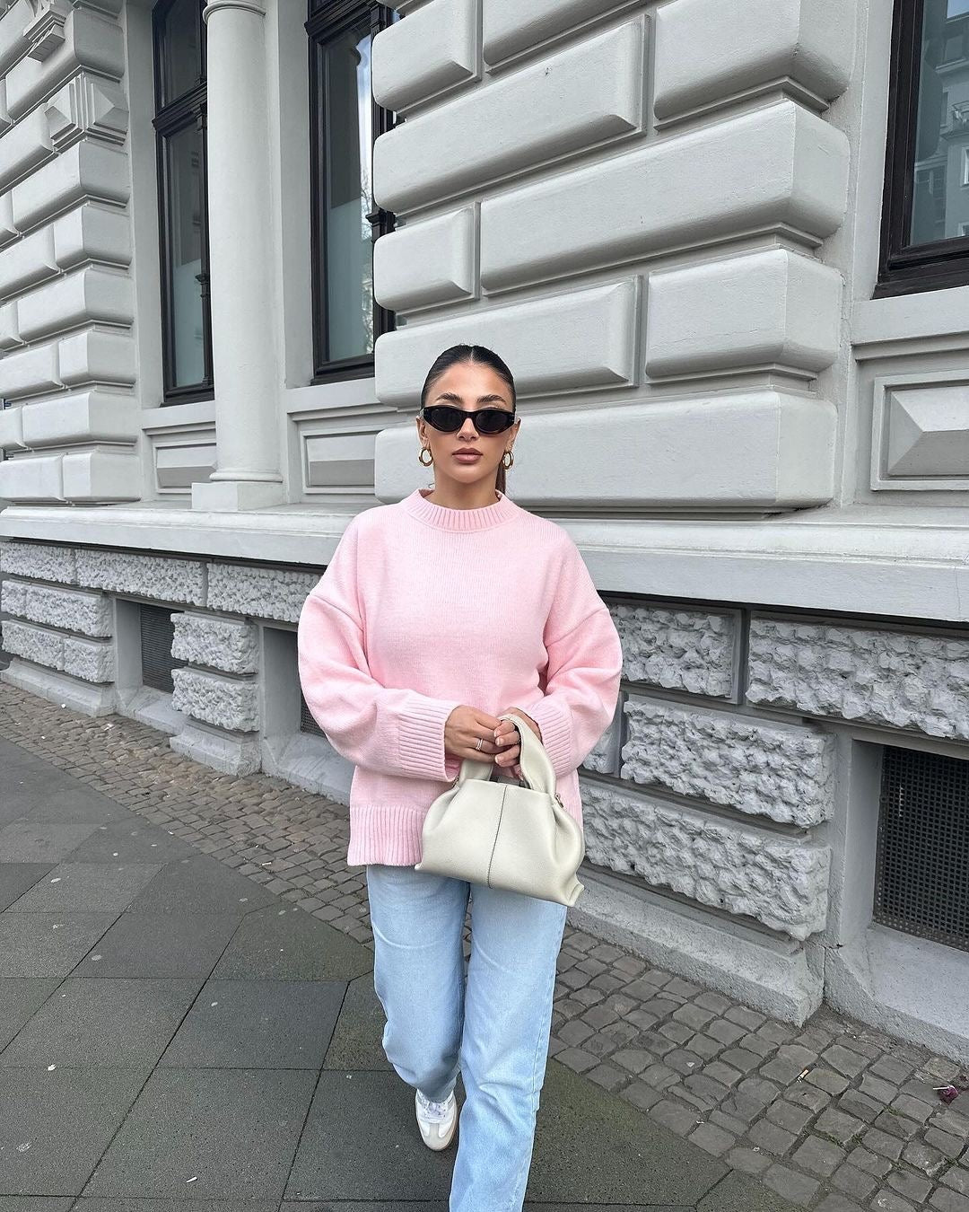 R&B | Strickpullover mit Hohem Hals Lässige Passform Minimalistischer Stil