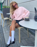 R&B | Strickpullover mit Hohem Hals Lässige Passform Minimalistischer Stil