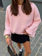 R&B | Strickpullover mit Hohem Hals Lässige Passform Minimalistischer Stil