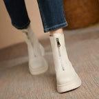 R&B | Echtes Leder Modefell Winterstiefel