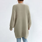 R&B | Einfarbige Elegante Strickjacke mit Taschen