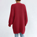 R&B | Einfarbige Elegante Strickjacke mit Taschen