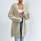R&B | Einfarbige Elegante Strickjacke mit Taschen