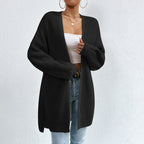 R&B | Einfarbige Elegante Strickjacke mit Taschen