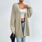 R&B | Einfarbige Elegante Strickjacke mit Taschen