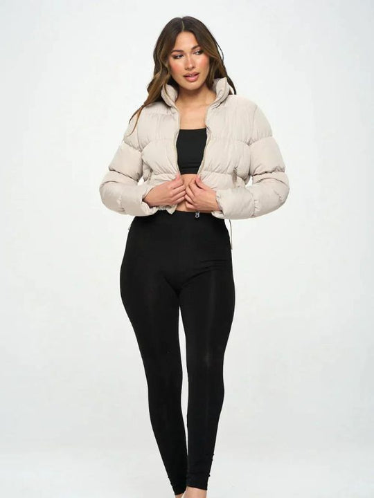 R&B | Damen Kurze Stepp-Pufferjacke