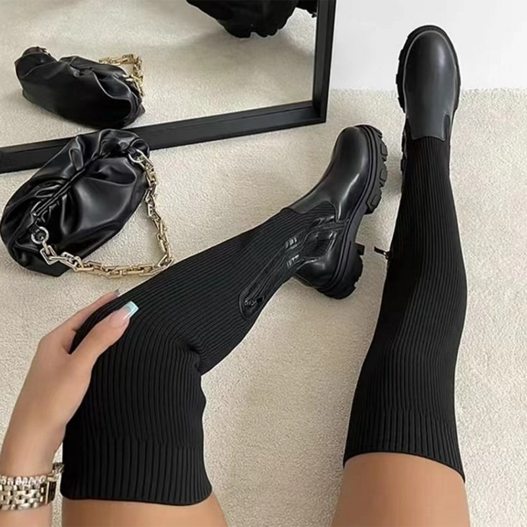 Stilvolle oberschenkelhohe stiefel R&B