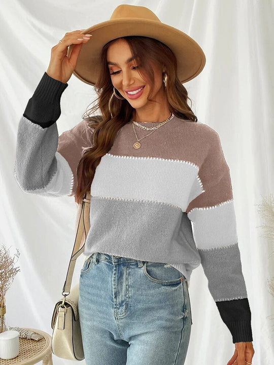 R&B | Gestreifter Strickpullover
