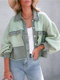 R&B | Gekürzte Jacke Patchwork Design Statement Ärmel