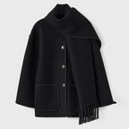 R&B | Wollmantel für Damen Grau Elegant und Stilvoll