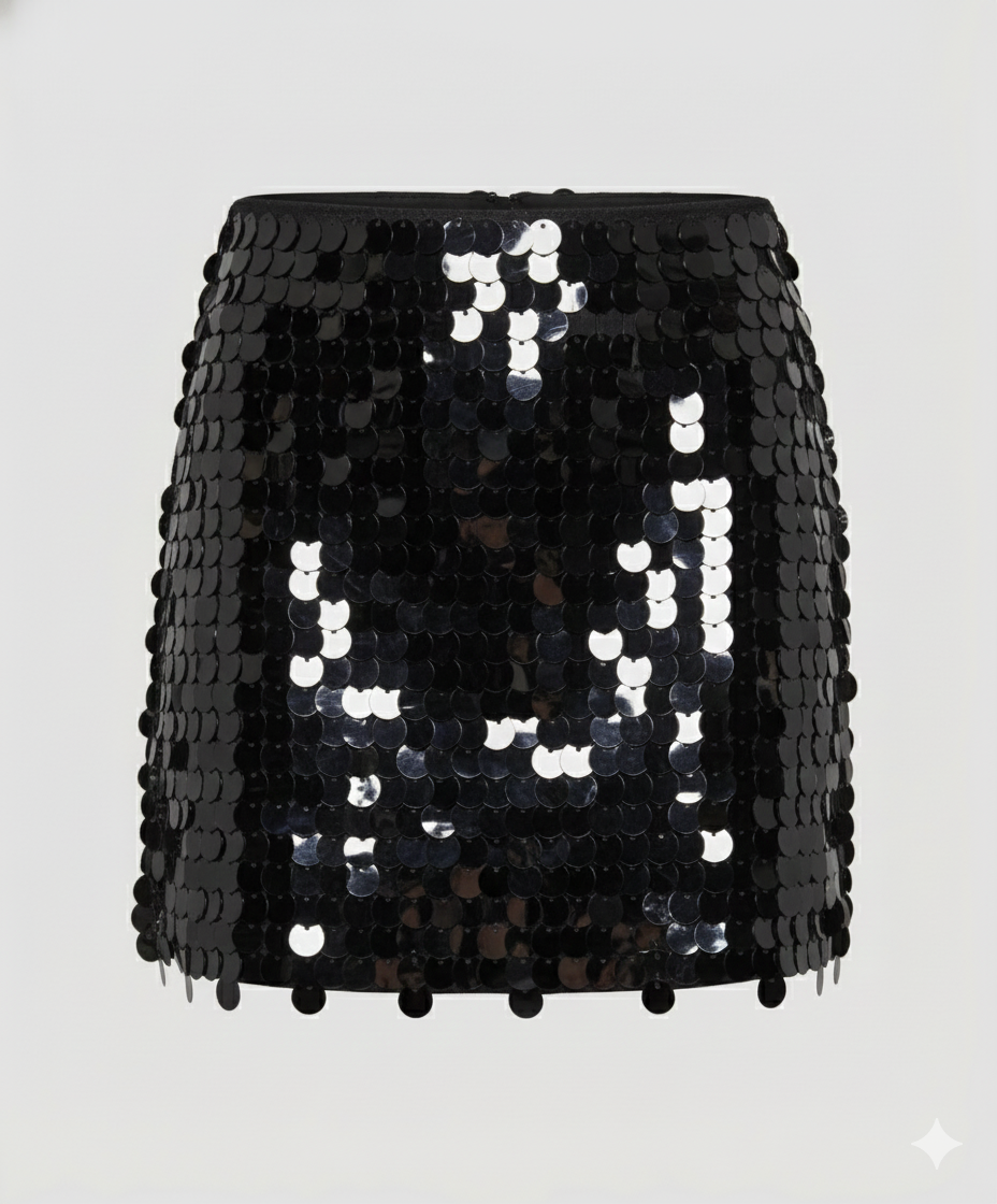 Eleganter Pailletten Rock Damen | R&B