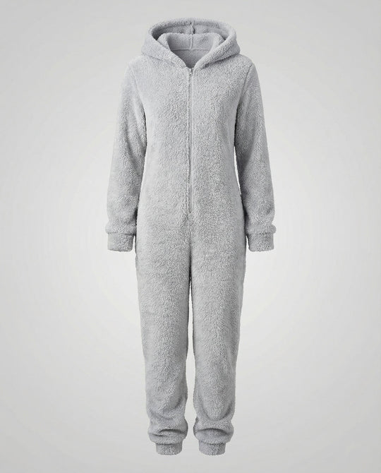 Damen Teddy Fleece Overall Kapuze | R&B