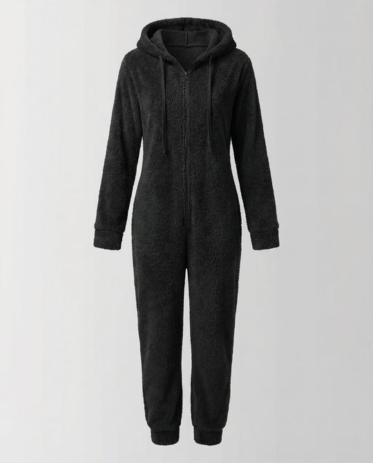 Damen Teddy Fleece Overall Kapuze | R&B