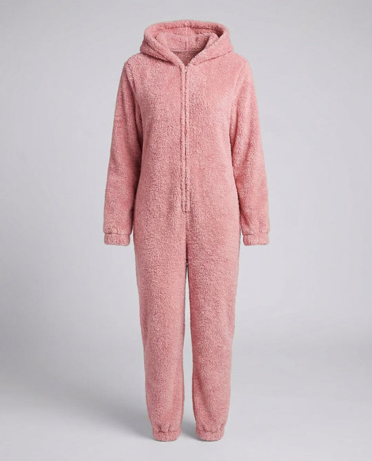 Damen Teddy Fleece Overall Kapuze | R&B