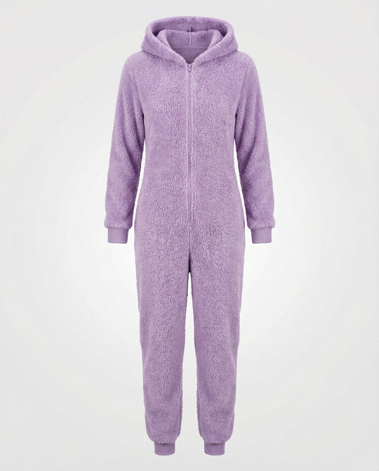Damen Teddy Fleece Overall Kapuze | R&B
