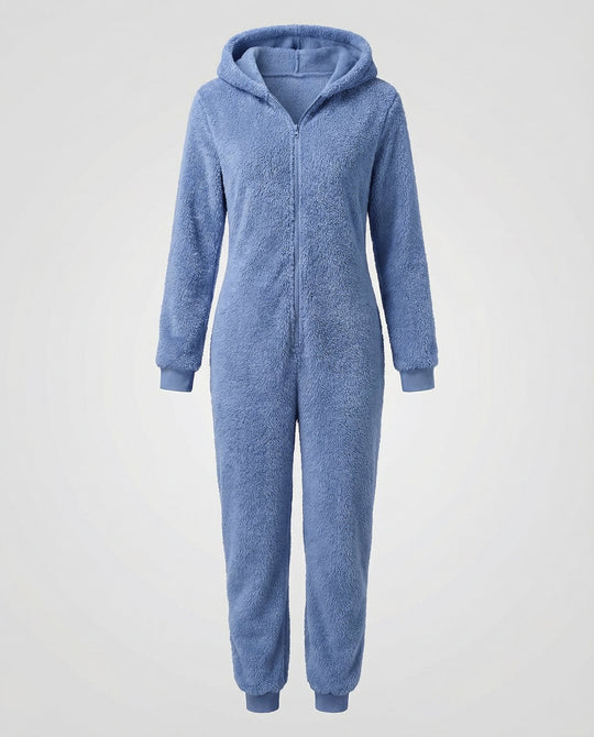 Damen Teddy Fleece Overall Kapuze | R&B