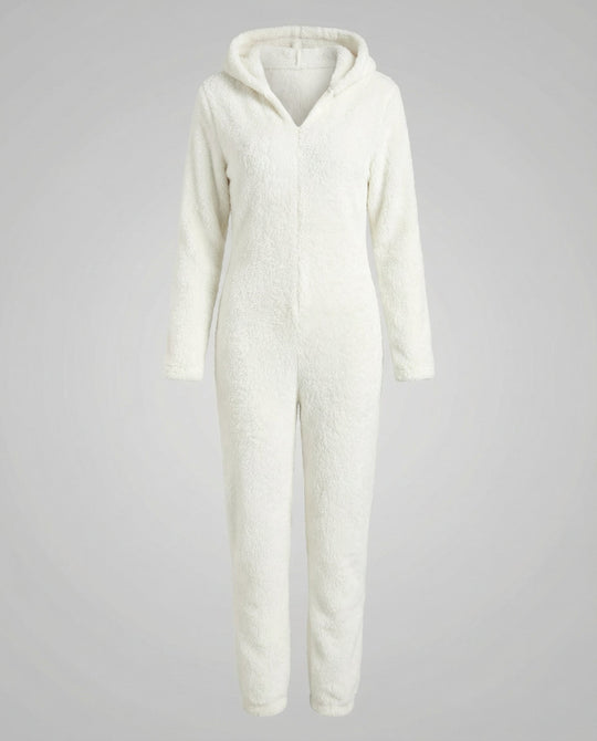 Damen Teddy Fleece Overall Kapuze | R&B