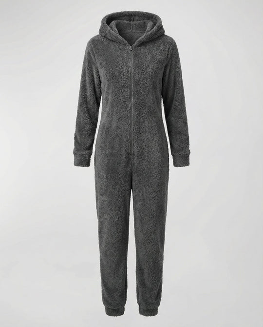 Damen Teddy Fleece Overall Kapuze | R&B