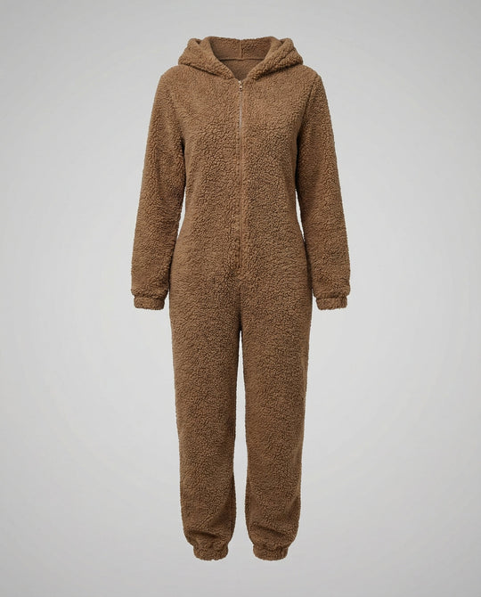 Damen Teddy Fleece Overall Kapuze | R&B