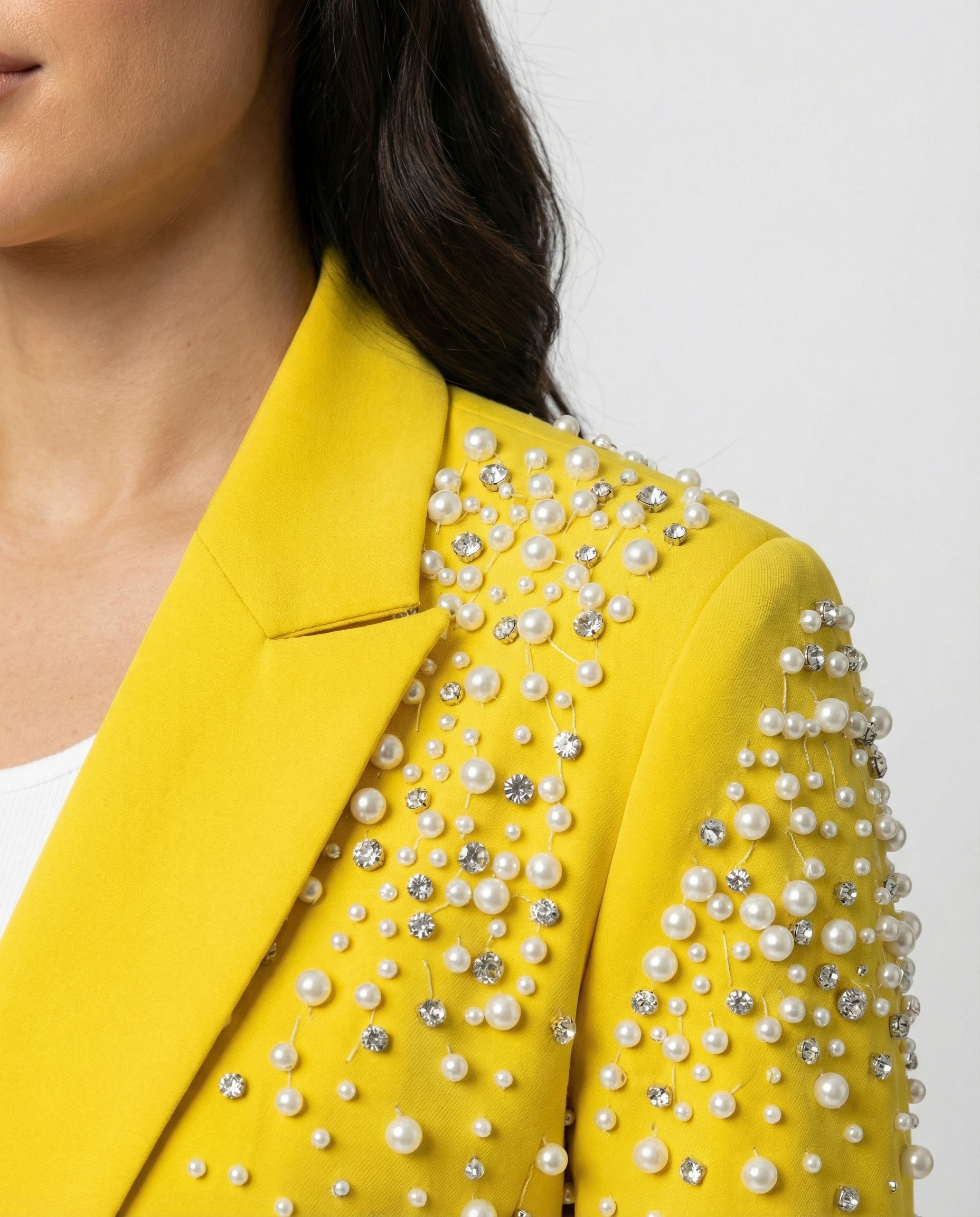 R&B | Slim Damenblazer mit Perlendetails