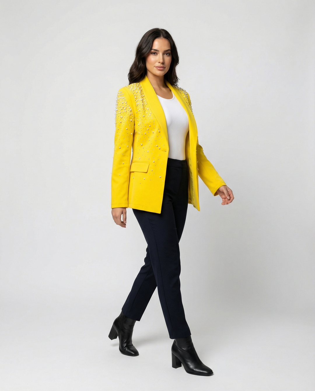 R&B | Slim Damenblazer mit Perlendetails