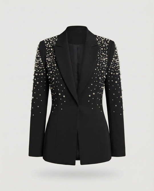 R&B | Slim Damenblazer mit Perlendetails