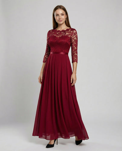 Elegantes Spitzen Brautjungfernkleid | R&B