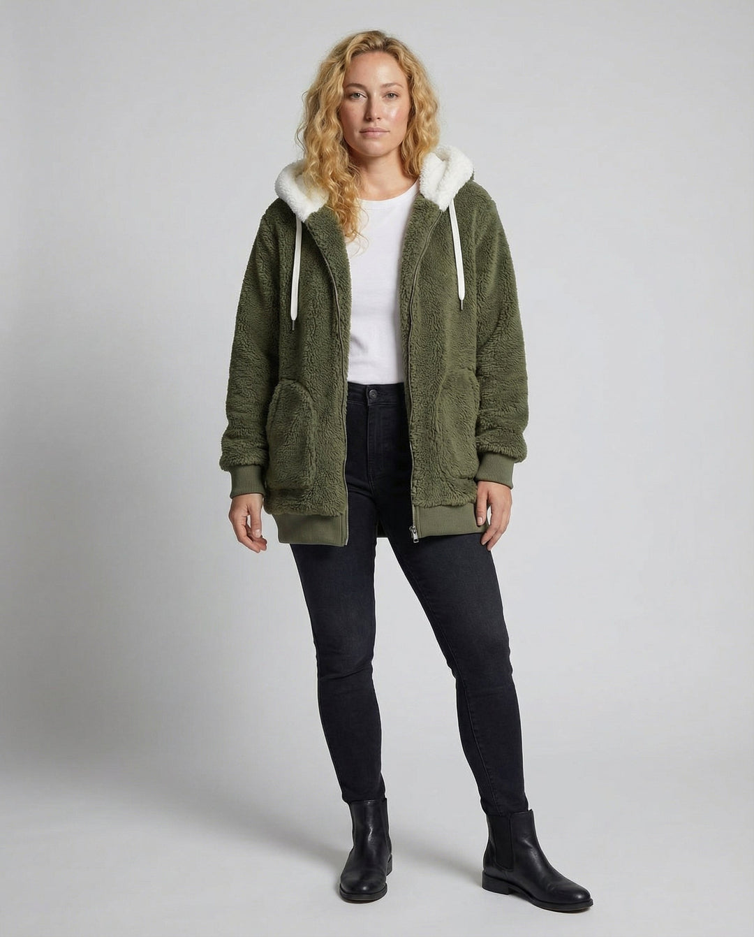 Übergroße Teddyjacke Damen | R&B