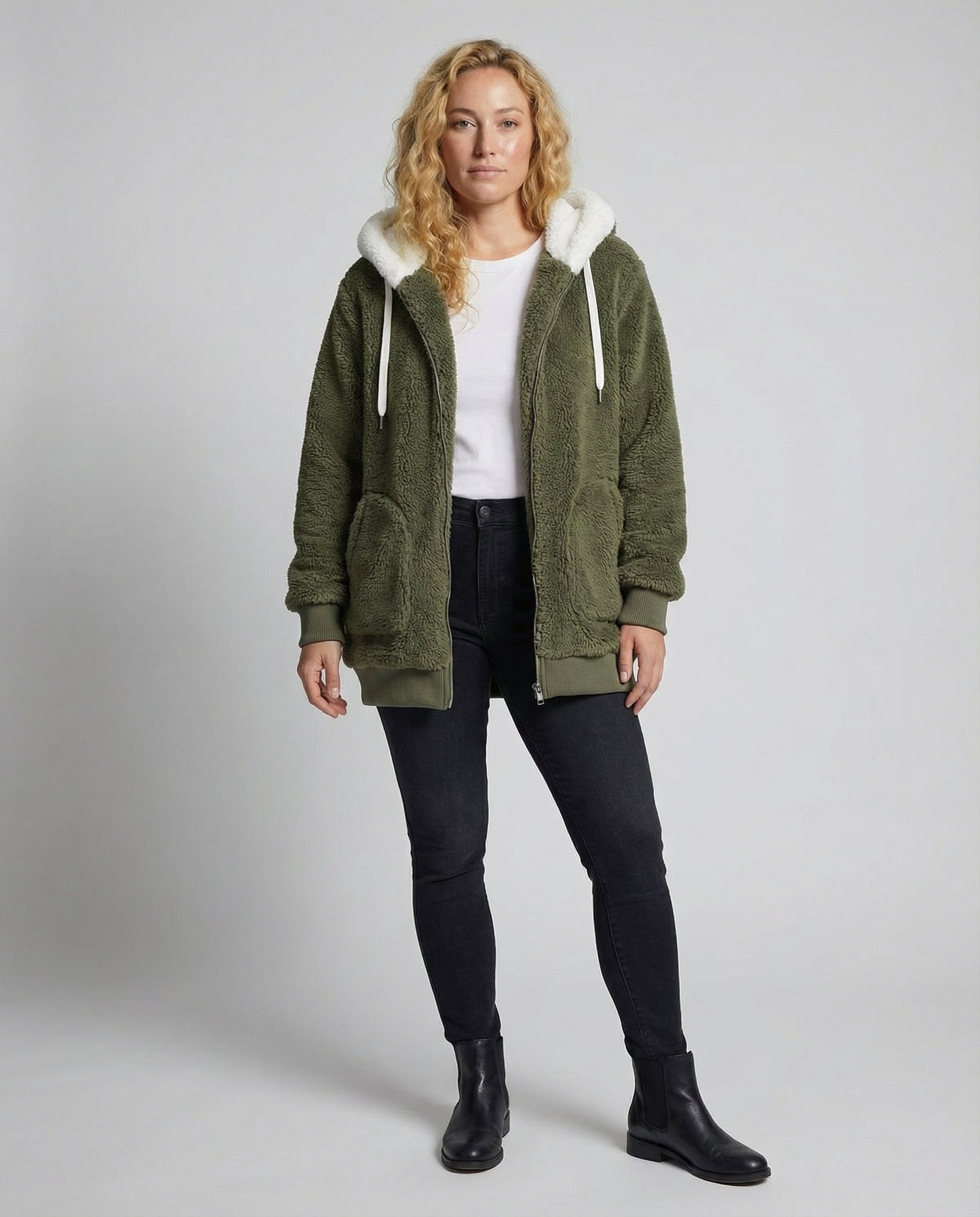 Übergroße Teddyjacke Damen | R&B